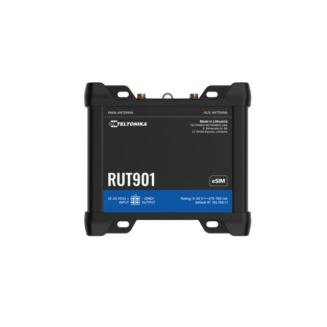 Teltonika RUT901 4G-ruter 4G Cat4, 2 SIM, WiFi, I/O 
