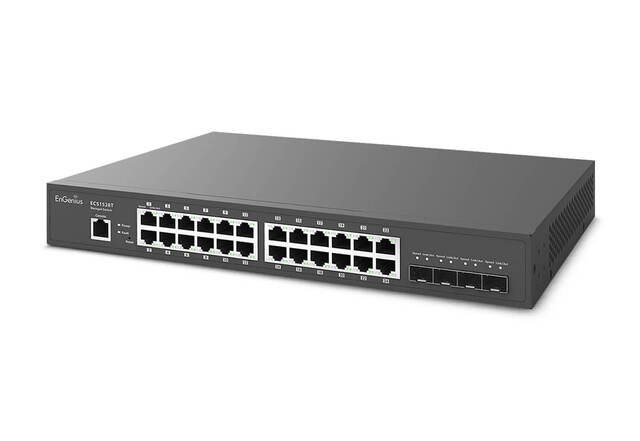 Engenius ECS1528T CloudSwitch L2Plus 24 24-port GbE 4x10G SFP+ 