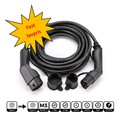Ladekabel 12m T2-T2 uttak 32A/3-fas 22kw Mode 3, TPU, GRATIS FRAKT