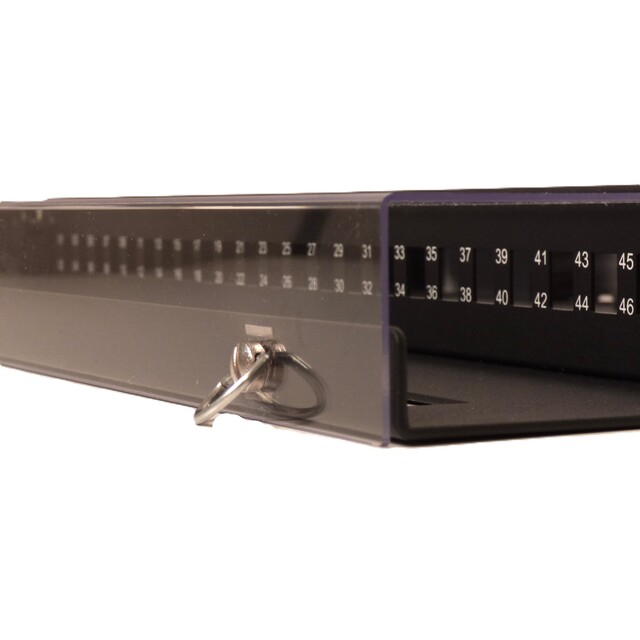 48 Fiber 1U Patchpanel SysM LC m/plexigl Sort 1U 19" ODF 