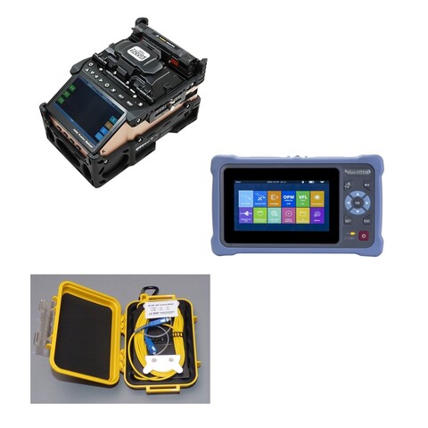 Pakke med Skjøtemaskin+mini OTDR+500m Grandway GS602F+TR1200D otdr+ SC/SC 500m