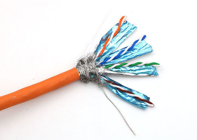 4par Cat 6A S/FTP LSOH Nettverkskabel Lasun, Skjermet Cat 6A Orange, 500m 