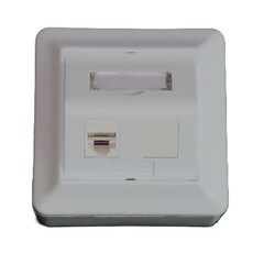 Smartbox påvegg hvit m/1xENM UTP Cat6A Nettverksuttak inkl. modul 84x84x57