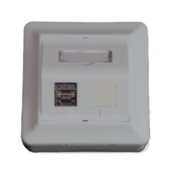 Smartbox påvegg hvit m 1xENM STP Cat6A Nettverksuttak inkl. modul 84x84x57