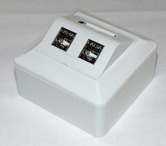 Smartbox påvegg hvit m/2xENM STP Cat6A Nettverksuttak inkl. moduler 84x84x57