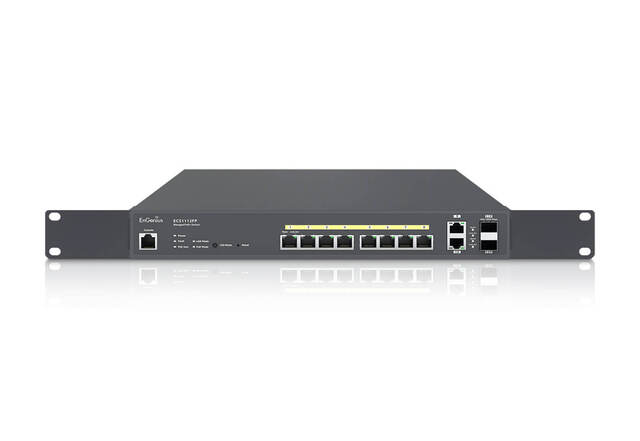 EnGenius ECS1112FP Cloud managed Switch 8-port | GbE | PoE+ | 130W | 2xSFP 