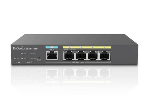 EnGenius EXT1105P PoE+ Switch Extender 5-Port | GbE | PoE+ | 60W