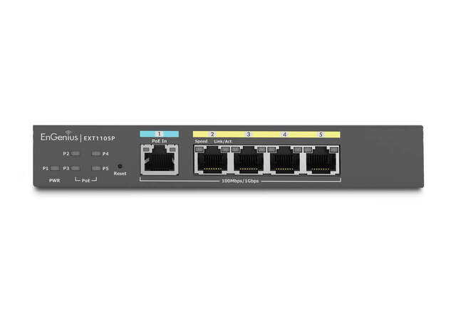 EnGenius EXT1105P PoE+ Switch Extender 5-Port | GbE | PoE+ | 60W 