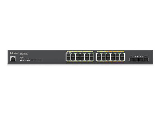 EnGenius ECS1528P Cloud Switch 24x 1GbE | 4x 10G SFP+ | PoE+ 240W 