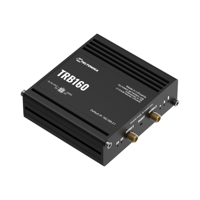 Teltonika TRB160 4G-gateway 1 eth, 1 SIM, 1 antenne, Cat6 LTE 