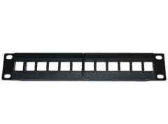 10" Panel 12xRJ45 Keystone uten moduler