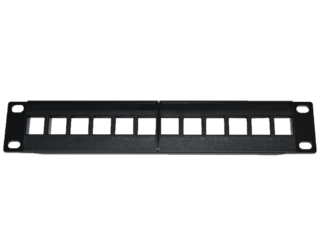 10" Panel 12xRJ45 Keystone uten moduler