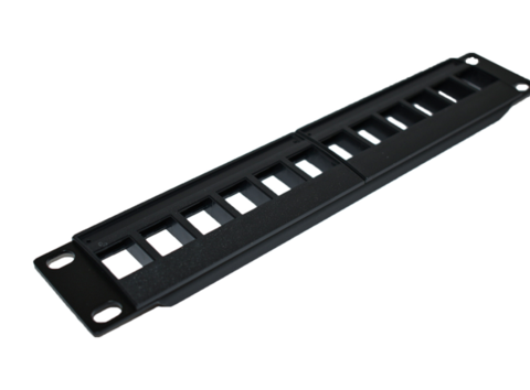 10" Panel 12xRJ45 Keystone uten moduler 