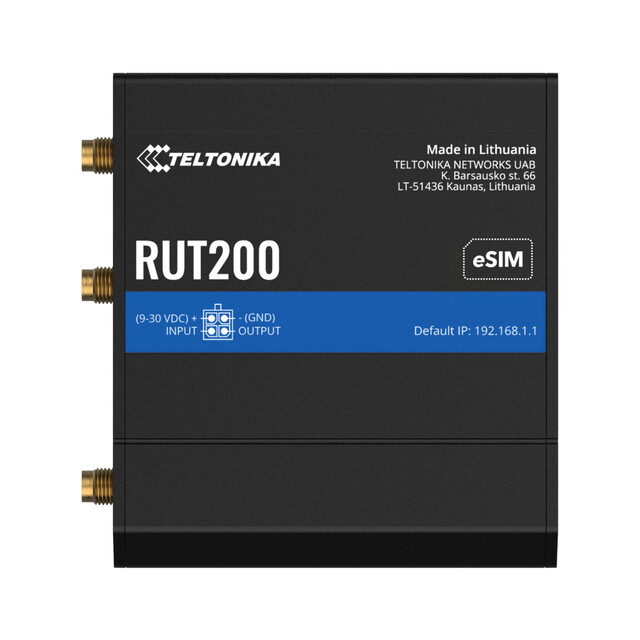Teltonika RUT200 eSIM 4G-ruter 4G Cat4, WiFi, I/O, eSIM 