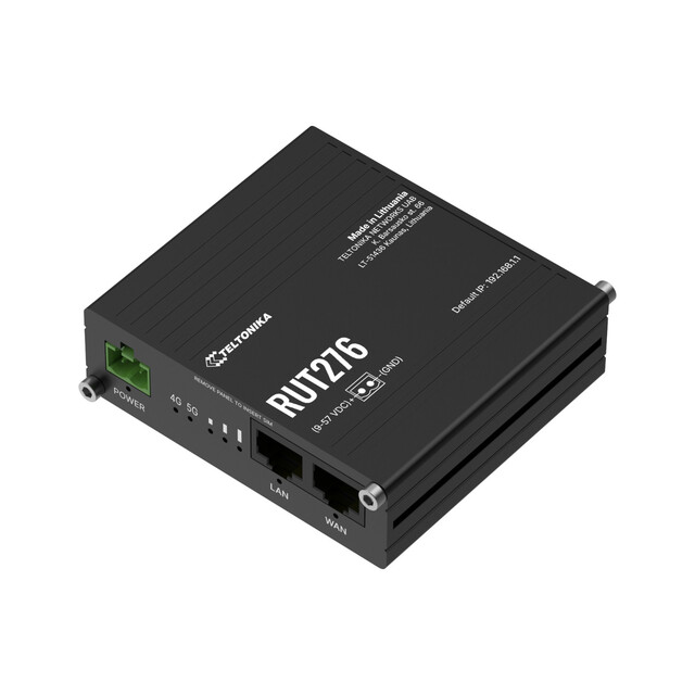 Teltonika RUT276 RedCap 5G-ruter 1x5G RedCap, 2 SIM, WiFi, seriell 