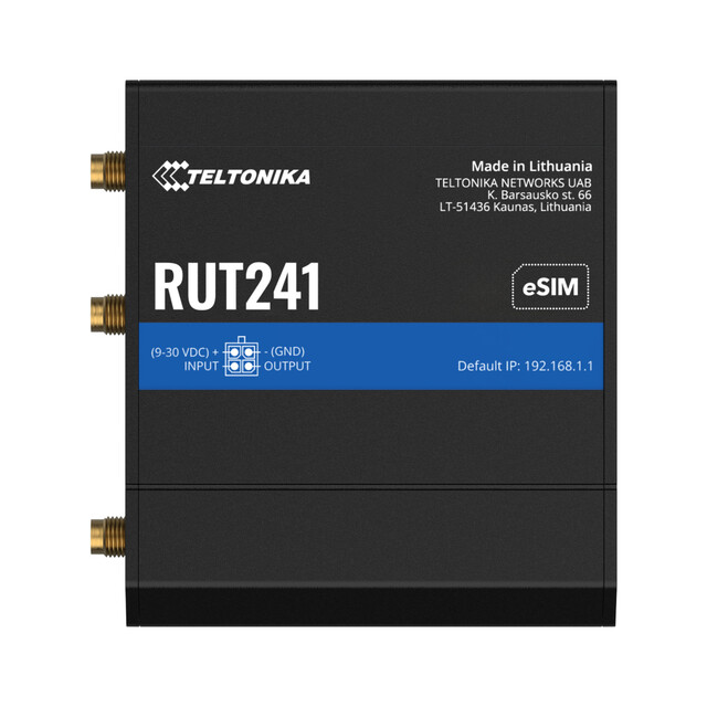 Teltonika RUT241 eSIM 4G-ruter 4G Cat4, WiFi, I/O, eSIM 