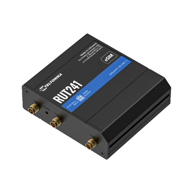 Teltonika RUT241 eSIM 4G-ruter Global 4G Cat4, WiFi, I/O, eSIM, Global module 