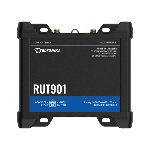 Teltonika RUT901 4G-ruter 4G Cat4, 2 SIM, WiFi, I/O 
