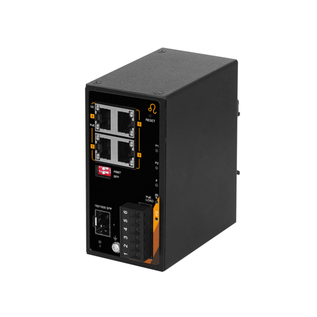 Leonton5-Port Industrial Compact Gigabit Ethernet 802.3bt PoE Switch 