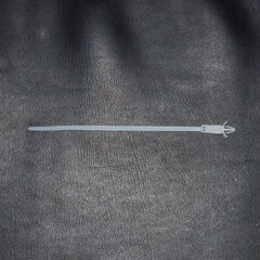 Strips hvit 15cm m/holder for 4,8mm hull stykkpris