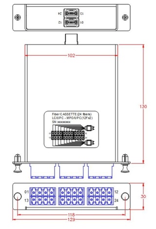 LGX30 24xLC til 2x12f MPO OM4