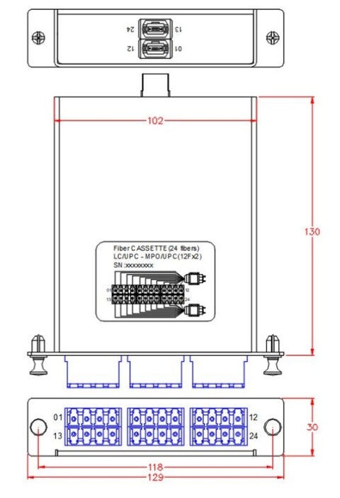 LGX30 24xLC til 2x12f MPO OM4 