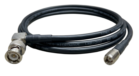 Antennekabel FCOM 200, 3m BNC-han vinklet/FME-hun