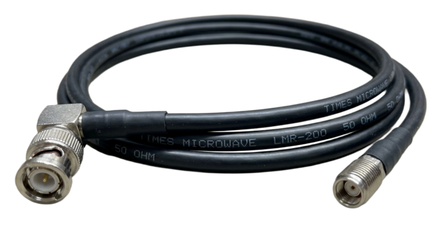 Antennekabel FCOM 200, 3.5m BNC-han vinklet/FME-hun 