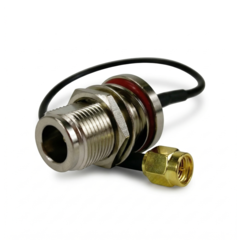 Antenneovergang N-hun/SMA-han 50 cm. LMR200-kabel, N-hun med mutter