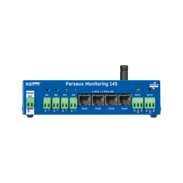 HWg Perseus Monitoring 145 2xDO, 4xDI, 4xRJ11, RS485 Modbus-R, 4G 