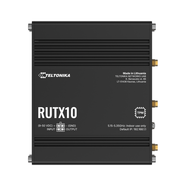 Teltonika RUTX10 Ethernet-ruter 4x1GBE, IO, managed RMS 