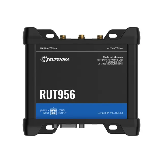 Teltonika RUT956 4G-ruter 4G Cat4, WiFi4, I/O, GPS/GNSS, 2 SIM 