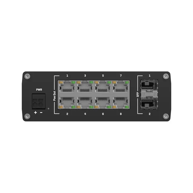 Teltonika TSW200 switch PoE+ Uadm. 8x 1GbE | 2x SFP | PoE+ 240W | u/PSU 