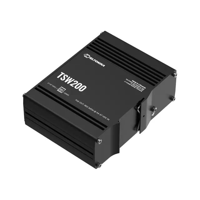 Teltonika TSW200 switch PoE+ Uadm. 8x 1GbE | 2x SFP | PoE+ 240W | u/PSU 