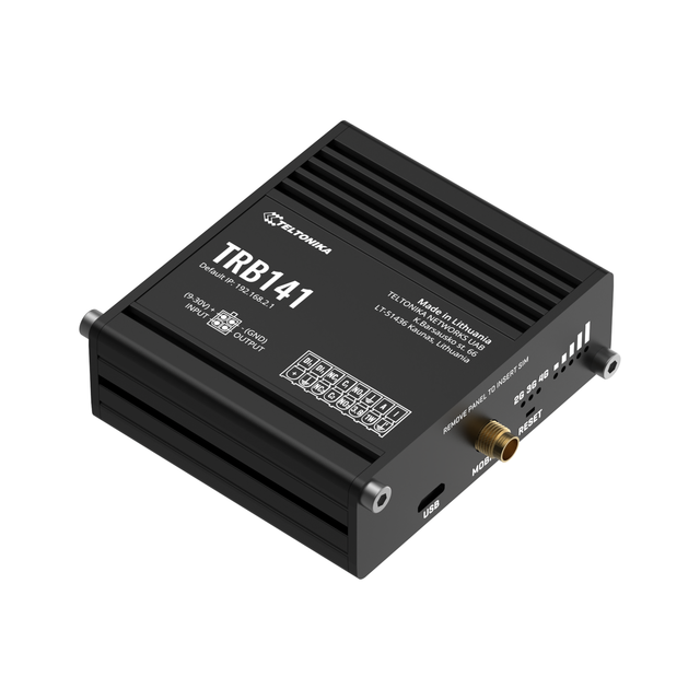 Teltonika TRB141 LTE GPIO-gateway 1 eth, 1 SIM, Cat1 LTE, 2 reléutganger 