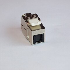 ENM Cat 6A STP RJ45 Keystone m/støvdekse 9dB NEXT, Verktøyfri