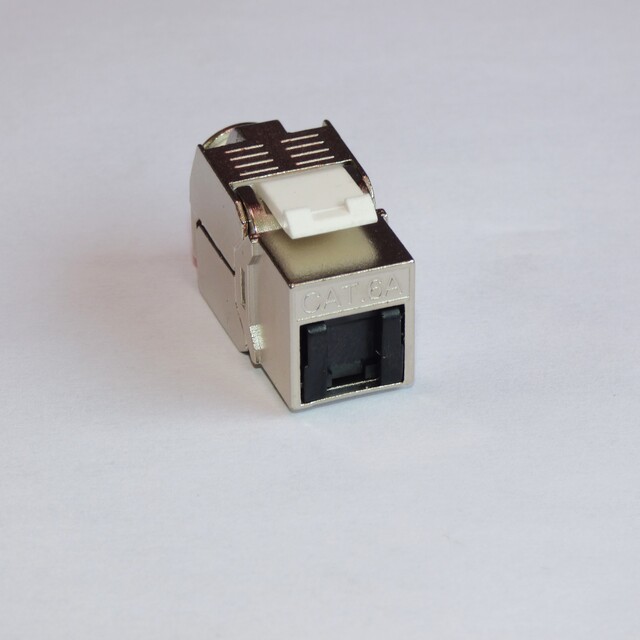 ENM Cat 6A STP RJ45 Keystone m/støvdekse 9dB NEXT, Verktøyfri 