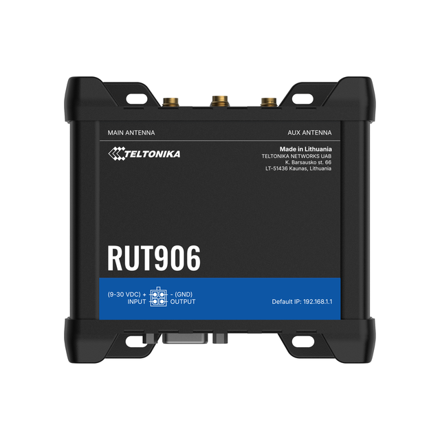 Teltonika RUT906 4G-ruter 4G Cat4, WiFi4, I/O, GPS/GNSS, 2 SIM 