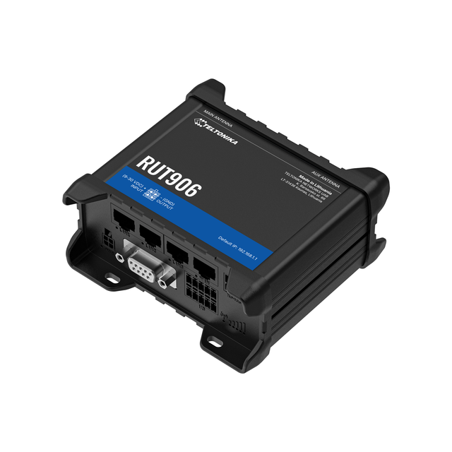 Teltonika RUT906 4G-ruter 4G Cat4, WiFi4, I/O, GPS/GNSS, 2 SIM 
