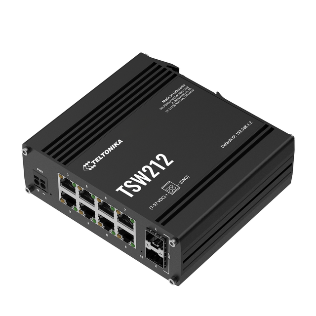 Teltonika TSW212 switch Adm. 8x 1GbE | 2x SFP | u/PSU 