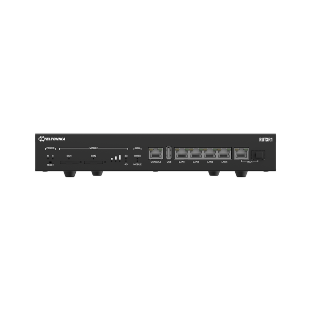 Teltonika RUTXR1 4G-ruter for rack 4G Cat6, 5xGbE, 1xSFP, WiFi5, BT4, 2 SIM 