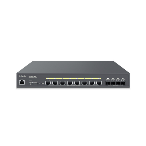EnGenius ECS5512FP Cloud Switch Aggregat 8x 10GbE | 4x 10G SFP+ | PoE++ 410W