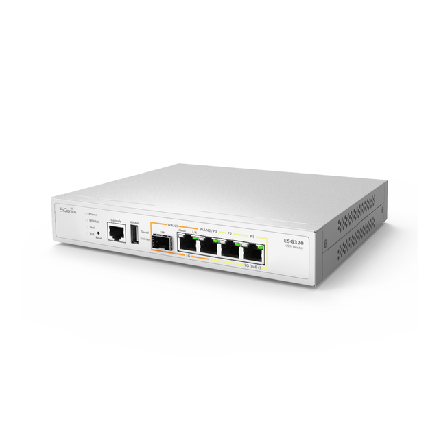 EnGenius ESG320 Gateway3 4G 1SFP 3x1GbE + 1x1GbE PoE+ | 1xSFP 