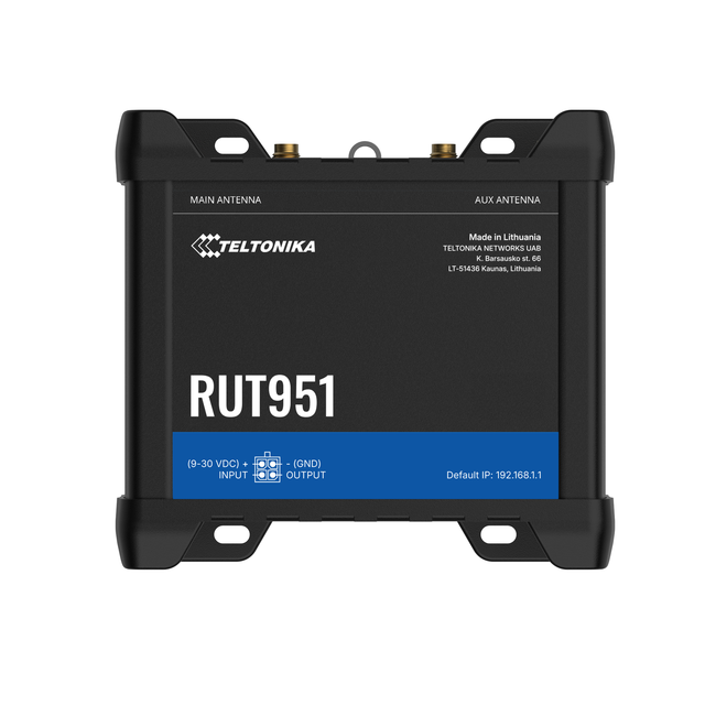 Teltonika RUT951 4G-ruter 4G Cat4, WiFi4, I/O, 2 SIM 