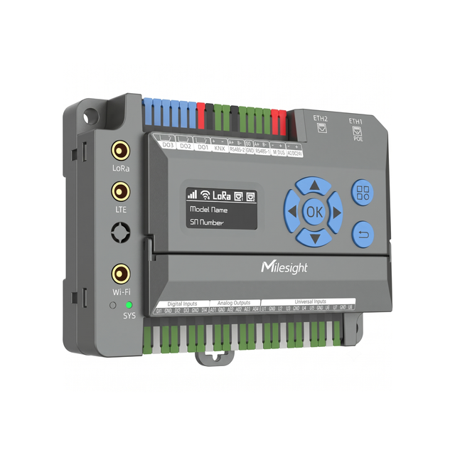 Milesight EG71 IoT LoRaWAN gateway 2xGE | WiFi4 | 4xDI | 3xDO | 2xRS485 