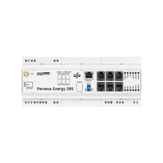 HWg Perseus Energy 285 LAN/4G 1xRS485 Modbus/RTU,  4xDI, 2xDO, 6xRJ11 