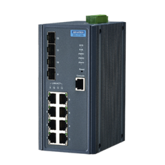 Advantech EKI-7712G-4FI switch 8xGE | 4xSFP | DIN | Utvidet temp