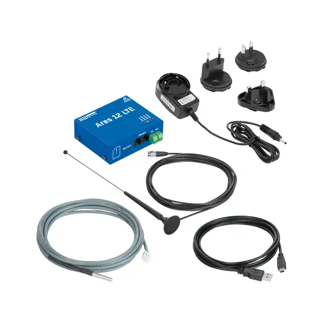 HWg Ares 12 LTE-termometer, inkl. sensor med epost- og SMS-varsling 