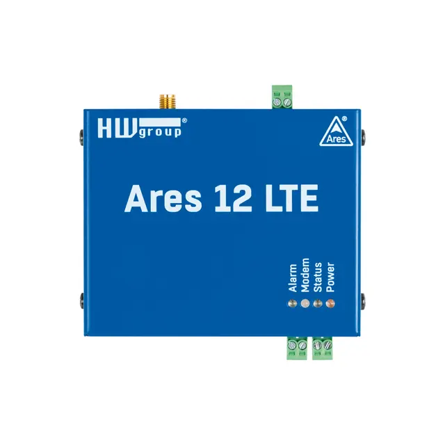 HWg Ares 12 LTE-termometer, inkl. sensor med epost- og SMS-varsling 