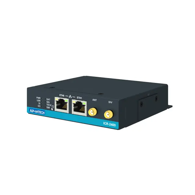 Advantech ICR-2452G 5G-ruter RedCap 2xEth, 2xSIM, RS232, RS485, I/O, GNSS 